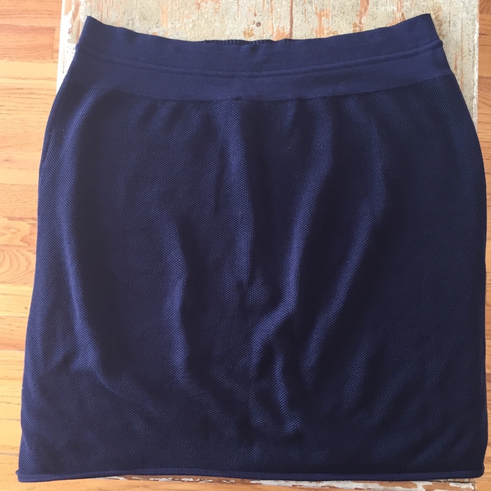 Chanel Navy CC A-line Skirt - Picture 3 of 8